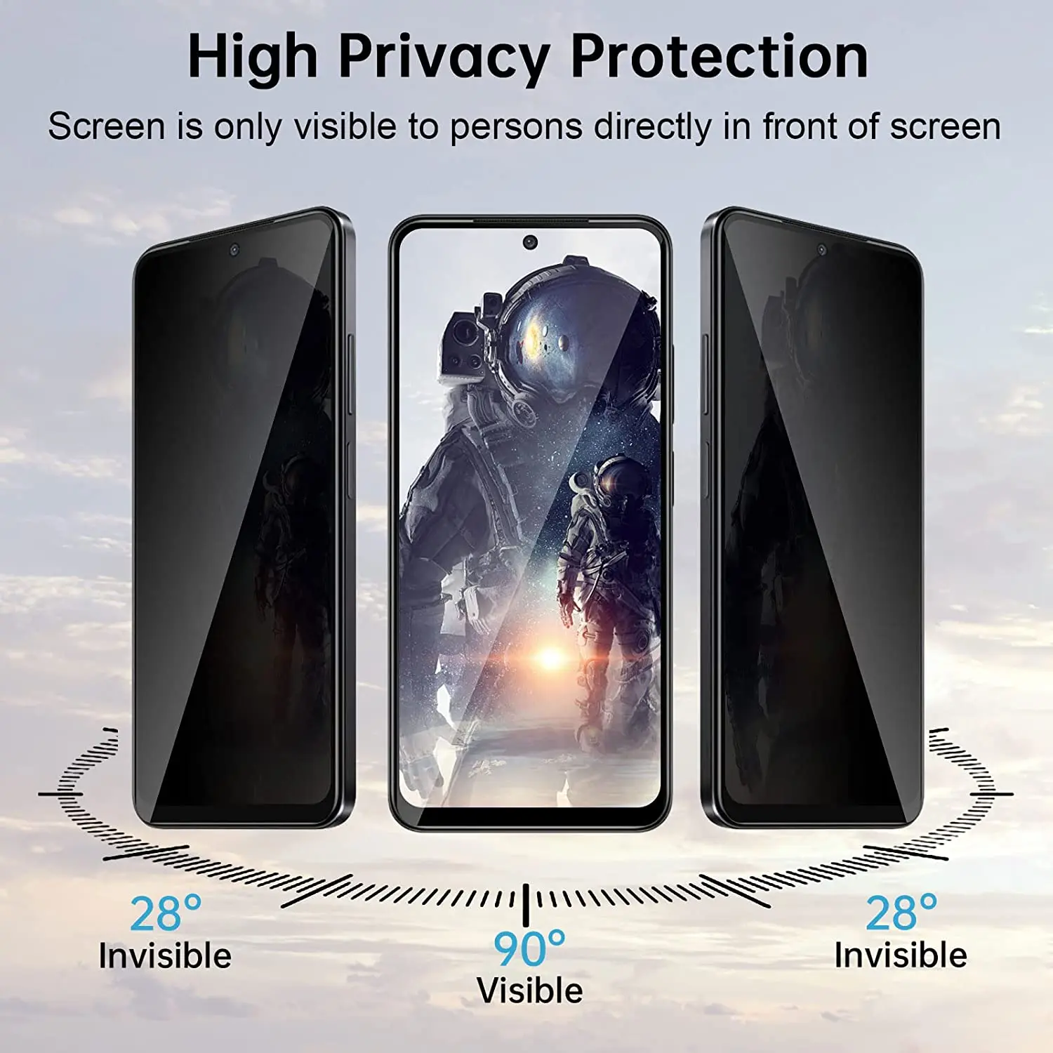 2/4 шт. антишпионское закаленное стекло для Oppo A58 4G защита для экрана Защитная пленка для конфиденциальности