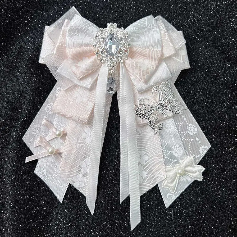 Double Layer Ribbon Itabag Decoration Long Streamers Handmade Jewelry Ribbon Bow Bag Pendant Knot Bowknot with Pin