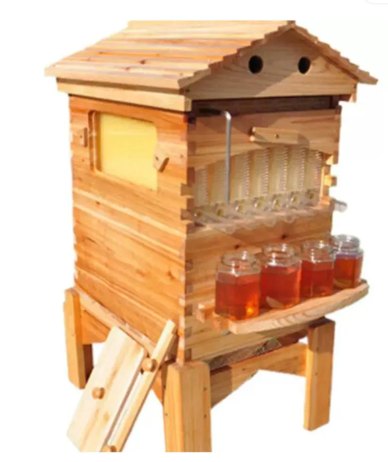 Automatic Bee Hive Complete Kit High Yield Beekeeping Supplies For Effortless Honey Harvest Work