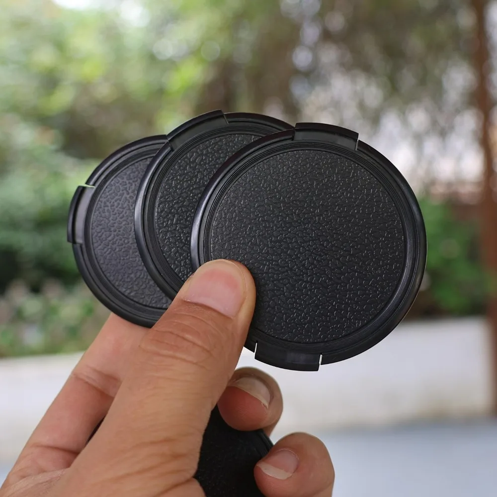 Camera Lens Cap 49mm 58mm 52mm 55mm 62mm Camera Lens Cap Holder 1-3Pcs Lens Cover Protector for Canon Nikon Olypums Lumix DSLR