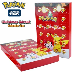 24pcs/set Pokemon Figure Christmas Advent Calendar Gift Kawaii Pikachu Anime Figural Action PVC Model Kids Toys AAA