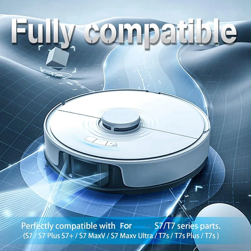 AB43-For S7 / S7 Plus S7+ / S7 Maxv Ultra / S7 Maxv / T7s جهاز آلي لتنظيف الأتربة / T7s / T7s Plus مرشحات الفرشاة الجانبية الرئيسية المماسح