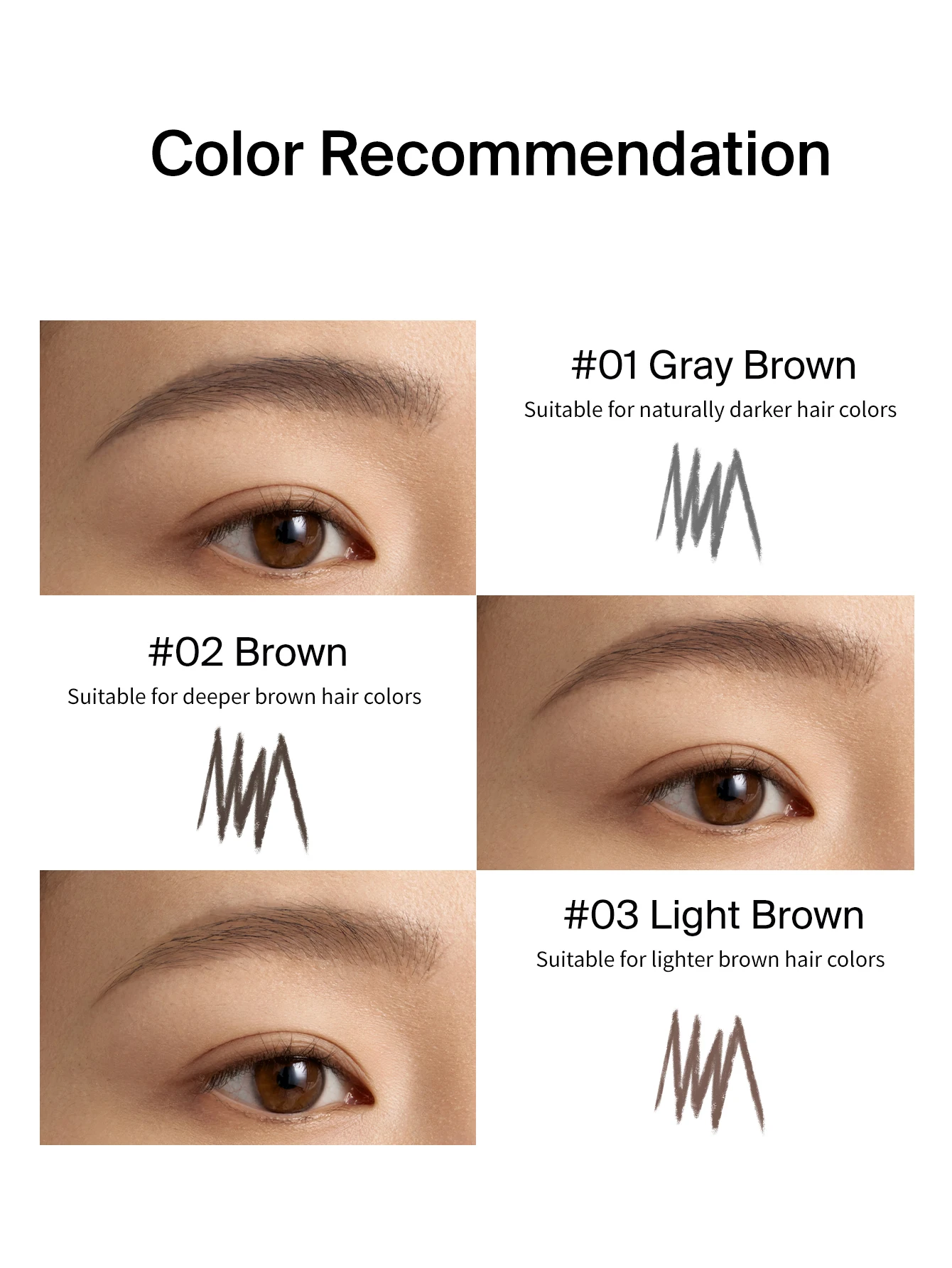 JOOCYEE matita per sopracciglia esagonale morbida resistente all'acqua e al sudore