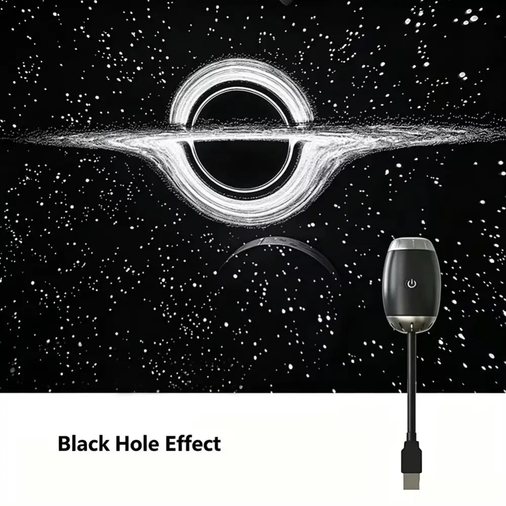 USB Powered Car Atmosphere USB Projector Light Plug and Play Large Range Galaxy Projector Lamp Jellyfish Adjustable Focus