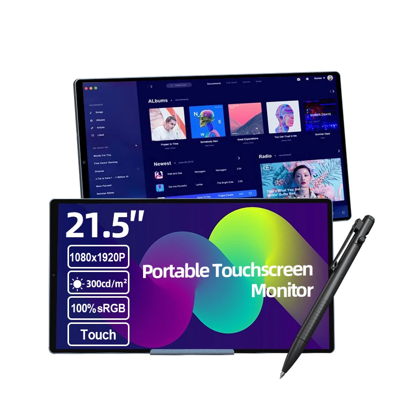 

2024 New Android 12 Smart Screen 21.5 Inch Battery Powered Portable Tv Multi Function Smart Interactive Display For Traveling