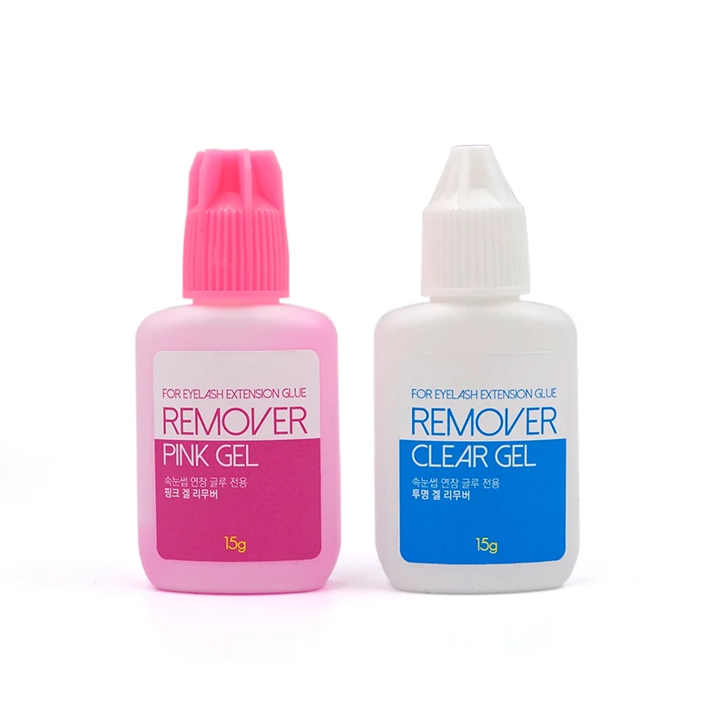 Removedor de Gel Sky Clear/Pink para extensiones de pestañas, pegamento para extensiones de pestañas, 15g, removedor de Corea, herramientas de