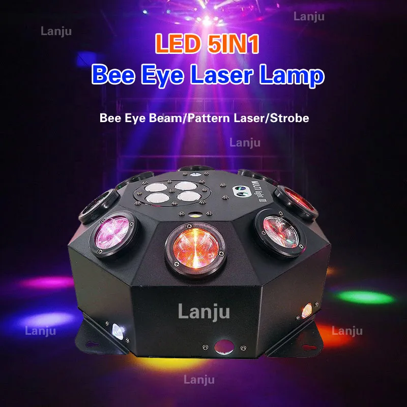 efeito luzes led feixe luz de projecao a laser dmx strobe para festa em casa disco bar dj karaoke nightclub iluminacao de palco 200w 5in1 01