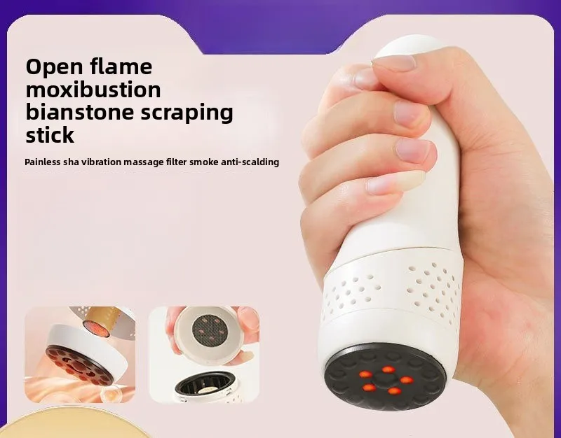 

Умное электрическое устройство для прижигания 3-в-1, нагрев Bian Stone с вибрацией и Гуа Ша, портативная домашняя терапия