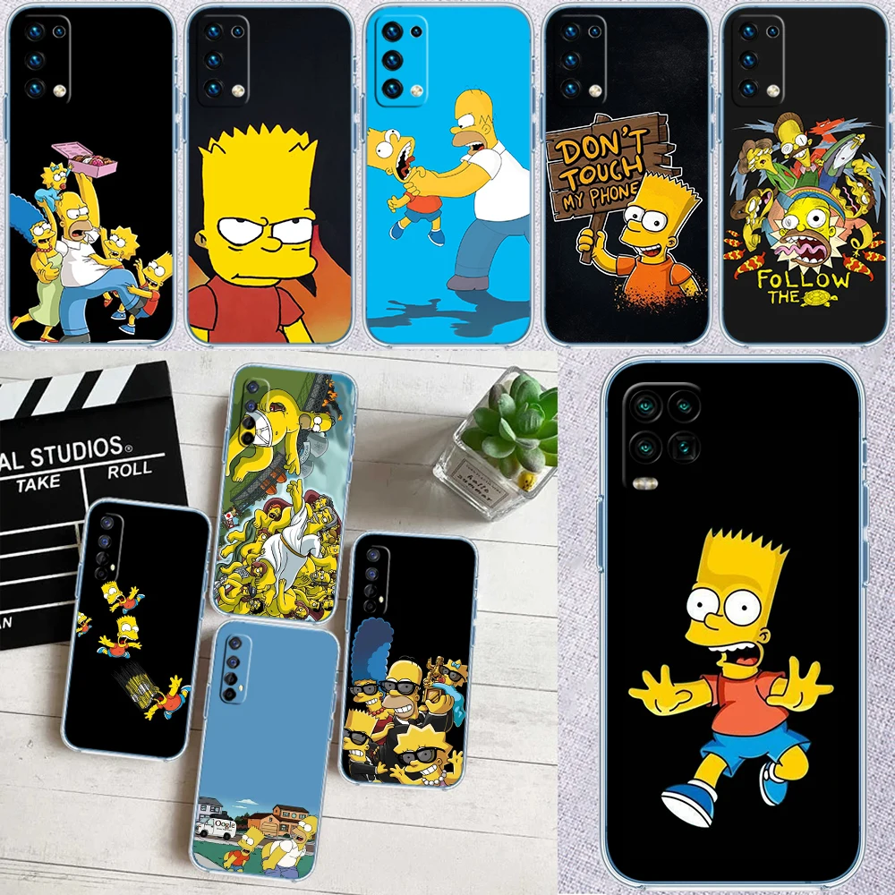 Funda Transparente para Teléfono S-Simpsons para LG K22 K30 K40 K40S K41 K42 K50 K50S K51 K51S K52 K61 K62 K71 K92 Q60 Q61 V40 V50 V60
