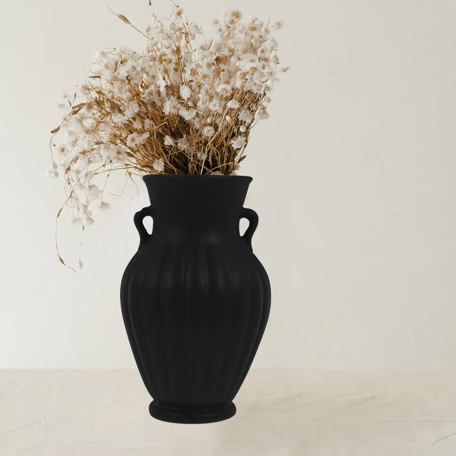 

1Pcs Chic Double Ear Ceramic Vase Creative Flower Arrangement Ornament Desktop Vase Home Decor Ceramic Planter