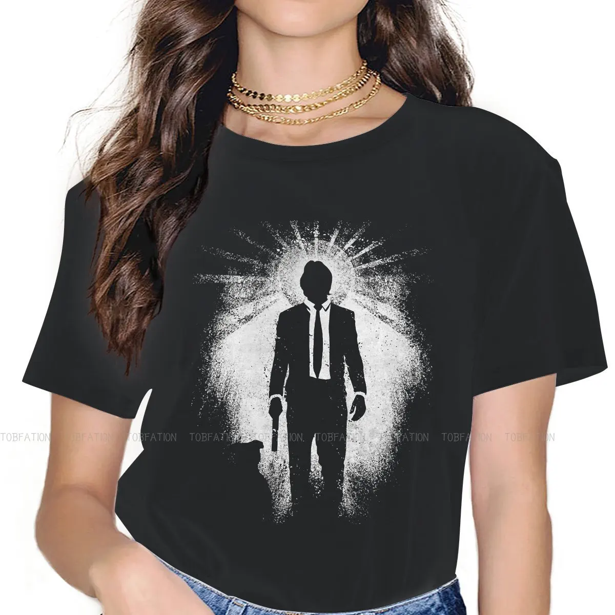 The Matrix 100% Cotton TShirts John Wick Print Girl T Shirt Funny Tops