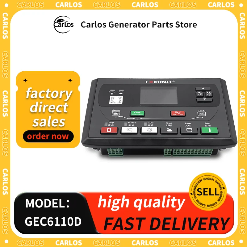 GEC6110D GEC6120D diesel generator set controller module automatic start stop monitoring screen panel accessories