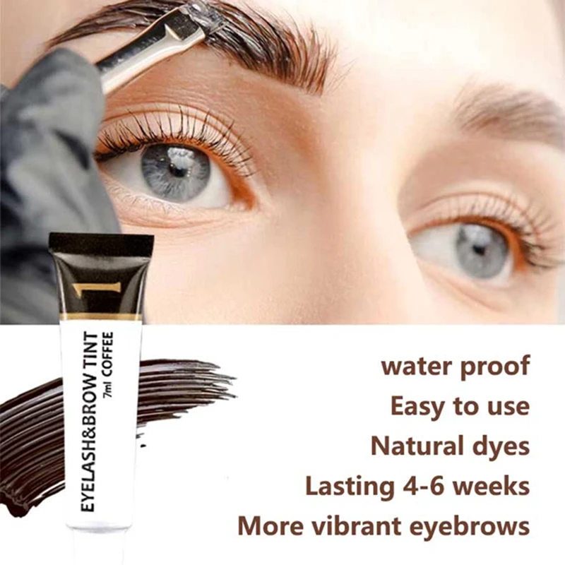 3色のまつげ眉毛染料ティントキット、長持ちする速乾性ティントブロウ染料ジェル、眉毛クリーム、眉エンハンサー、マスカラメイクツール、新商品