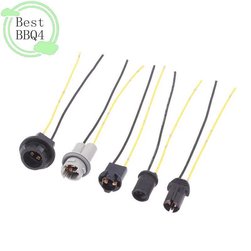 BBQ4 2PCS T10 T13 T15 Soft Bulb Holder Adapters Cable LED Bulb Connector Socket Wedge Base Light Bulb Plug