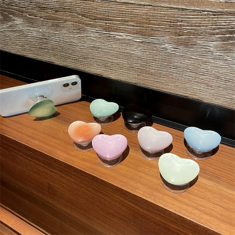 3D 러브 모바일 폰 투명 거치대 드라마 시청에 적합 귀여운 개성 만화 창의적인 폰 홀더