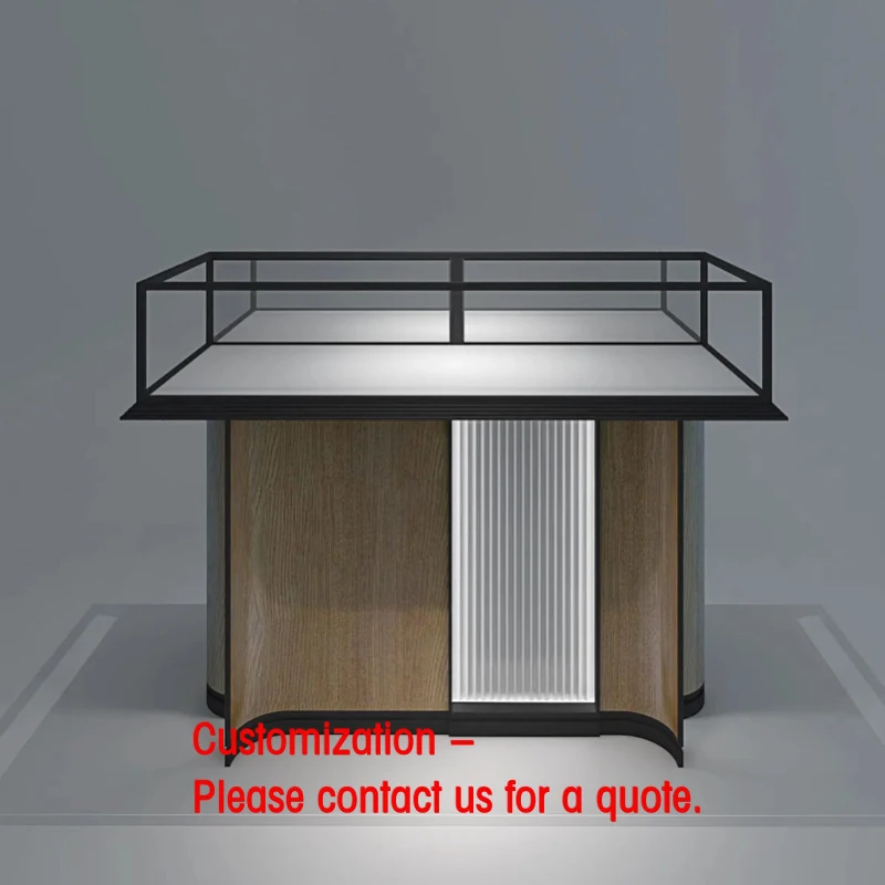 custom.Luxury Jewelry Showcase Display Led Light Shop Glass Cabinet Stand Pedestal Hand Earring Jewelry Display Cabinet