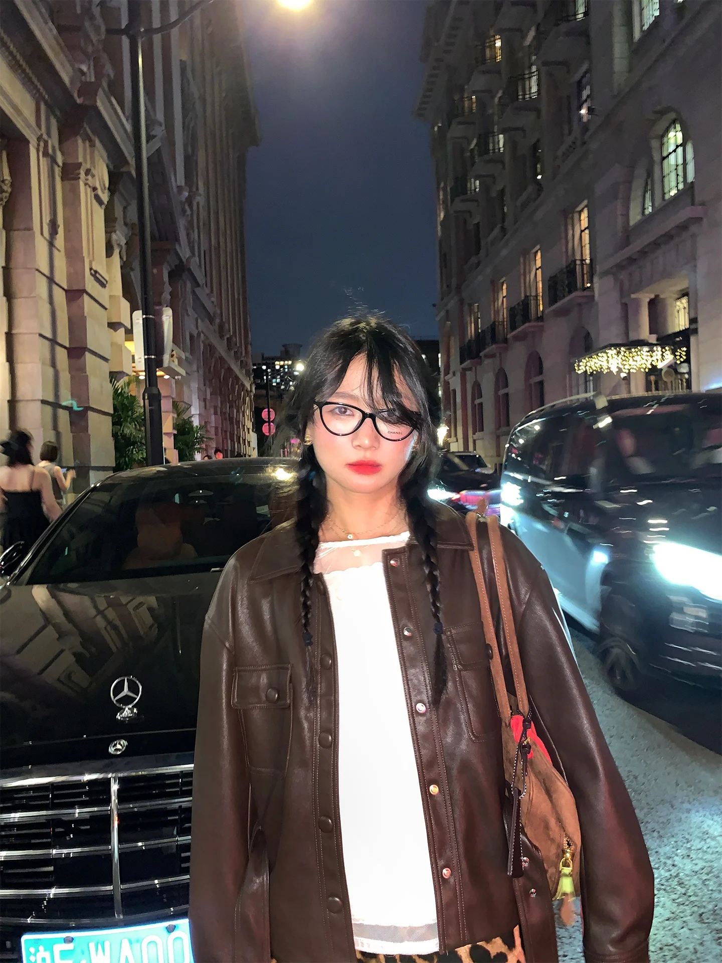 

American Sle ort PU Leather Jaet Women's Coat Retro Biker Jaet Commute Sle Loose Fit Long Sve Collar