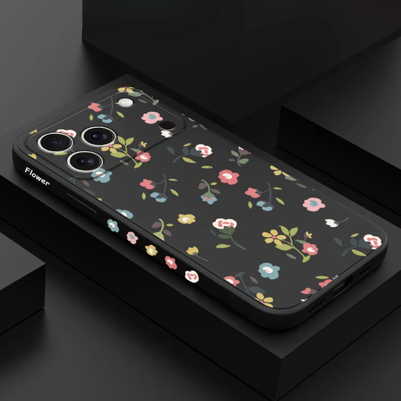 

Spring Flowers Phone Case For iPhone 17 Air 16 16e 15 14 13 Plus Pro Max Mini Liquid Silicone Cover