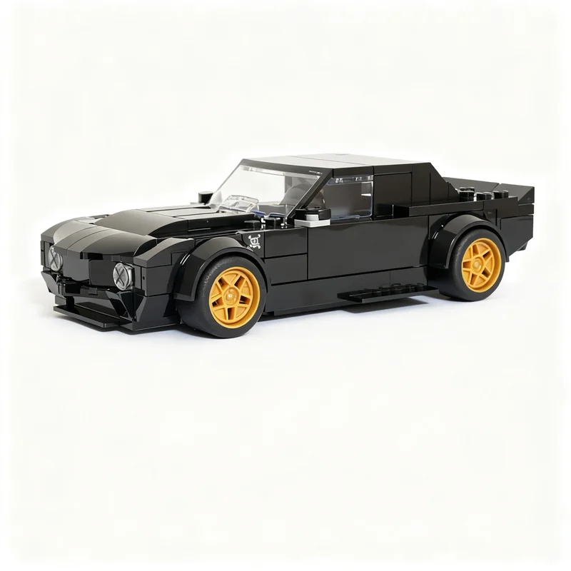 301pcs MOC city Champions 77262 Chevy Camaro 1969 Model Christmas Gift Collectible Home Decoration Decorative Bookcase Ornament