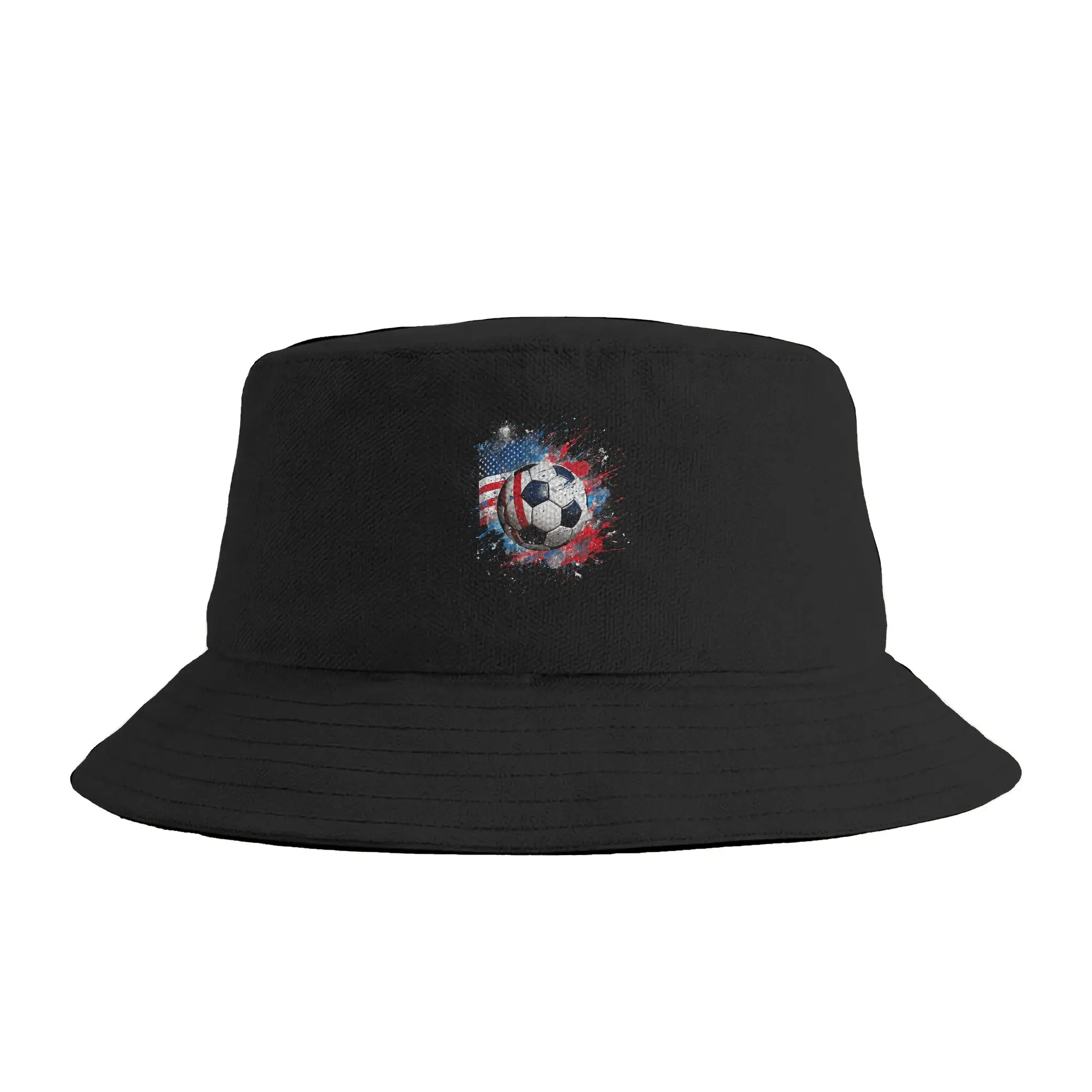 Piłkarz amerykański z flagą USA, piłka nożna  Kapelusz typu bucket hat, czapki wędkarskie na zewnątrz dla mężczyzn i kobiet, modne kapelusze przeciwsłoneczne do wędkowania