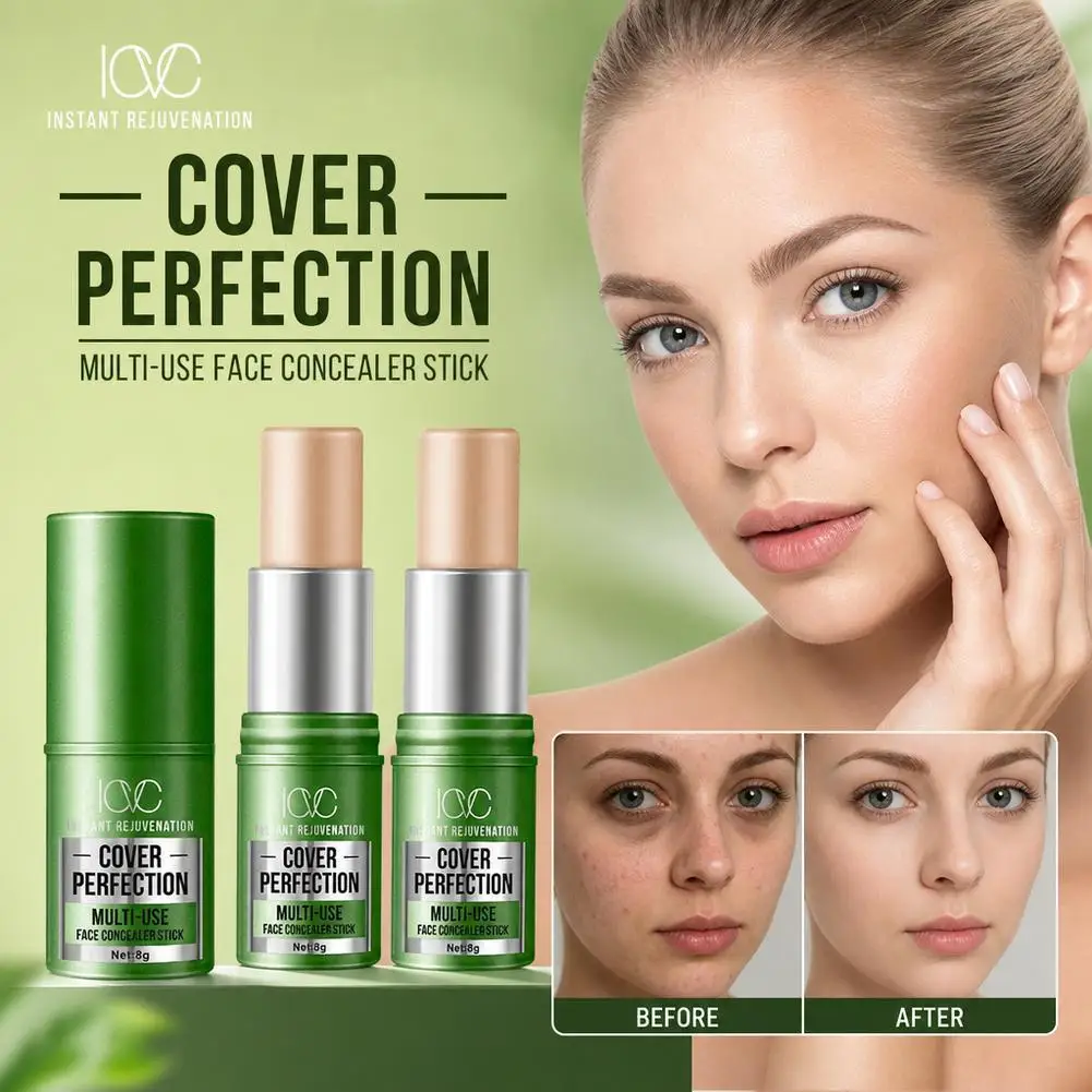 Moisturizing Concealer Stick Light Foundation Makeup Dark Circles Treatment Multi-Use Concealer Long-Wear Foundation Buildable