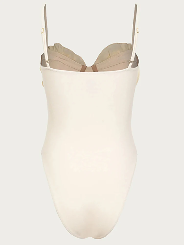 ملابس سباحة نسائية بحمالات رفيعة ، ملاصقة للجسم برقبة مربعة ، بدلات سباحة عصرية ، ملابس سباحة ثلاثية الأبعاد بنقشة زهور ، الصيف