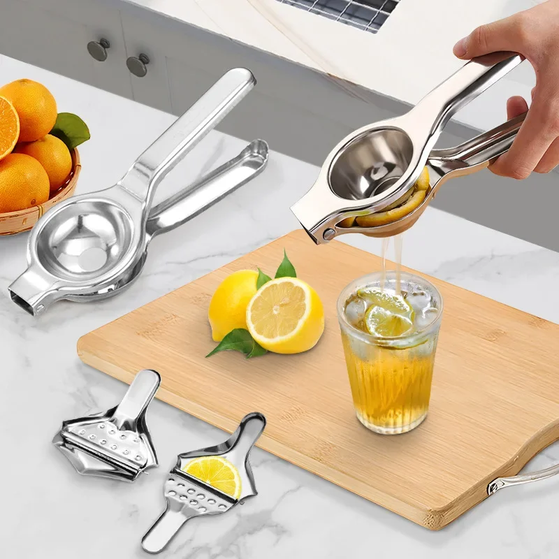 Stainless Steel Manual Juicer Processor Lemon Squeezer Orange Fruit Household Lemon Clip Fruit Pressing Kitchen Accessories