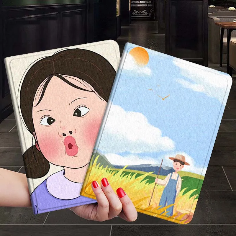 

Cute Cartoon Girl Sunset For Xiaoxin Lenovo Tab P12 Extreme Legion Y900 Idea Pro GT 12.1 2025 Foldable Tablet Case Gift