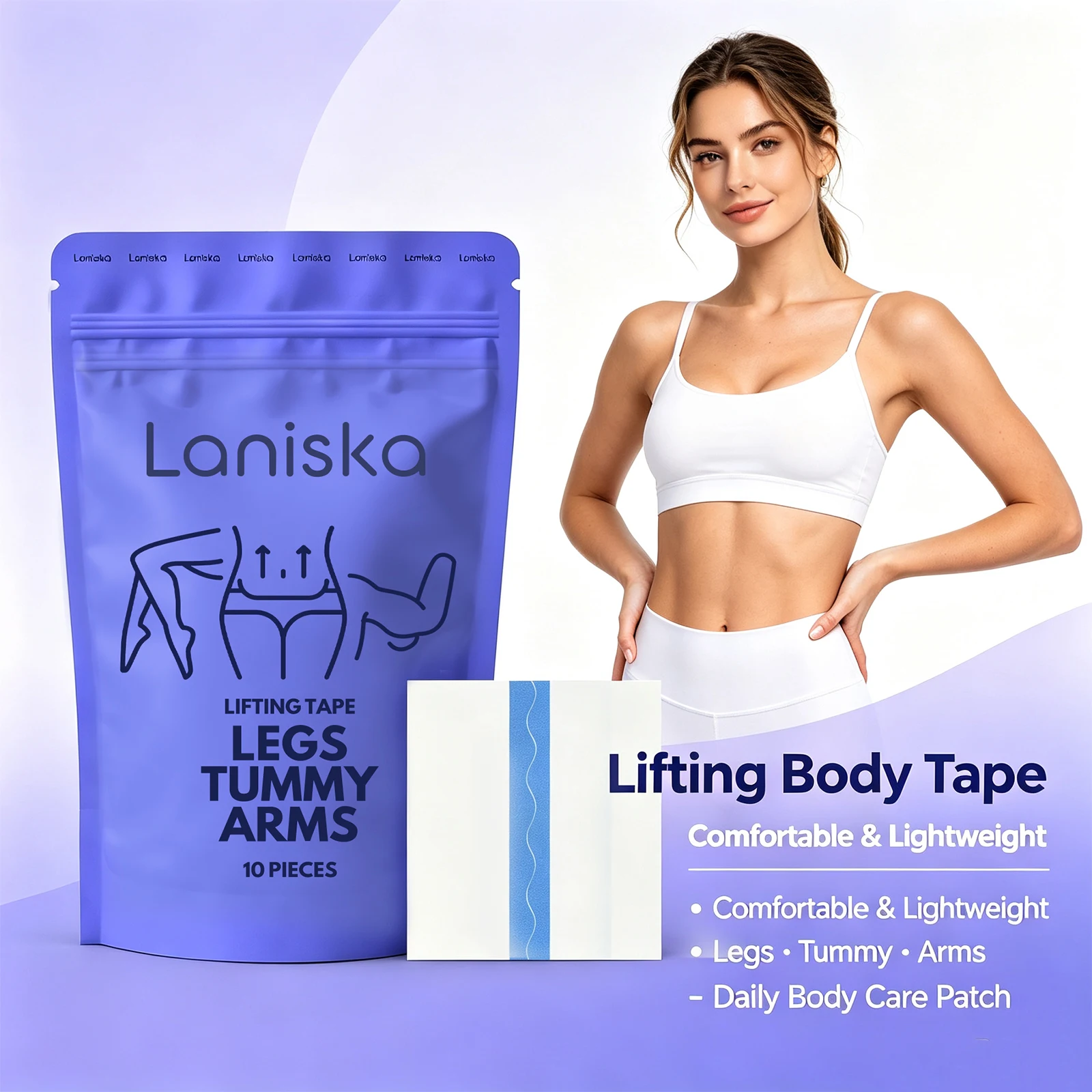 Body Shaping Care Patches for Legs Abdomen and Arms Invisible Traceless Anti-Sweat Waterproof Skin Friendly Tape Firming Patch