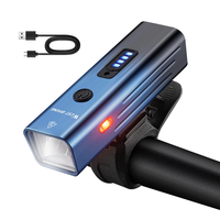 Smart Sensor Bike Front Light, Aluminum Alloy Material USB Rechargeable, Suitable for Night Cycling and Household Flashlight