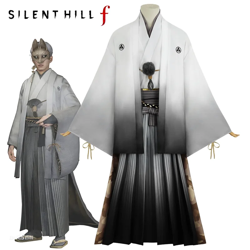 لعبة سايلنت هيل f FoxMask الكبار تأثيري حلي معطف الراهب موحدة رداء قناع مجموعة كاملة الملحقات دعوى حفلة الهالوين الزي #1