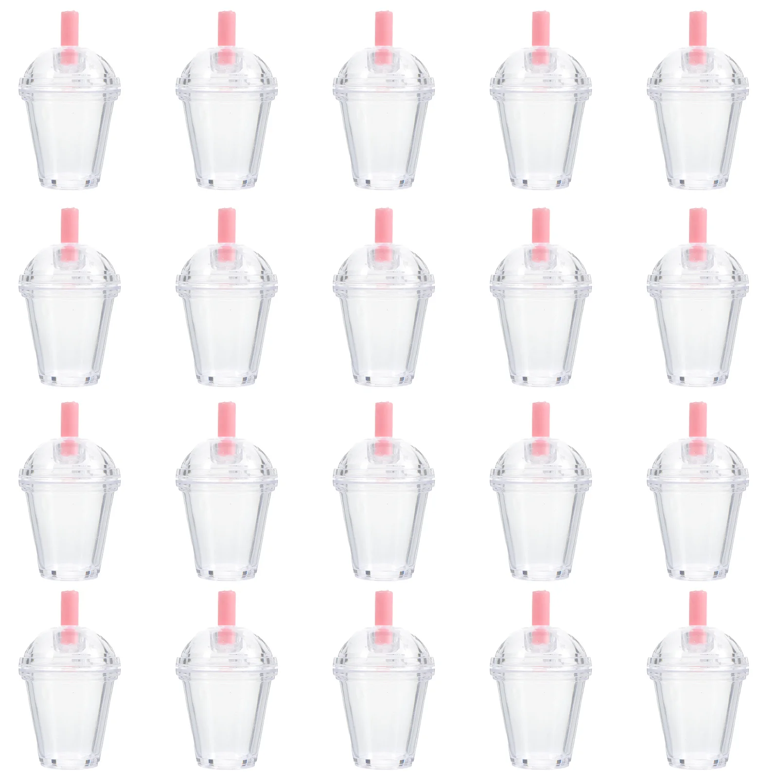 

20 set Mini Milk Tea Cups Diy Craft Supplies For Keychain Earring Resin Making Plastic Miniature Cup Decor House Adornment