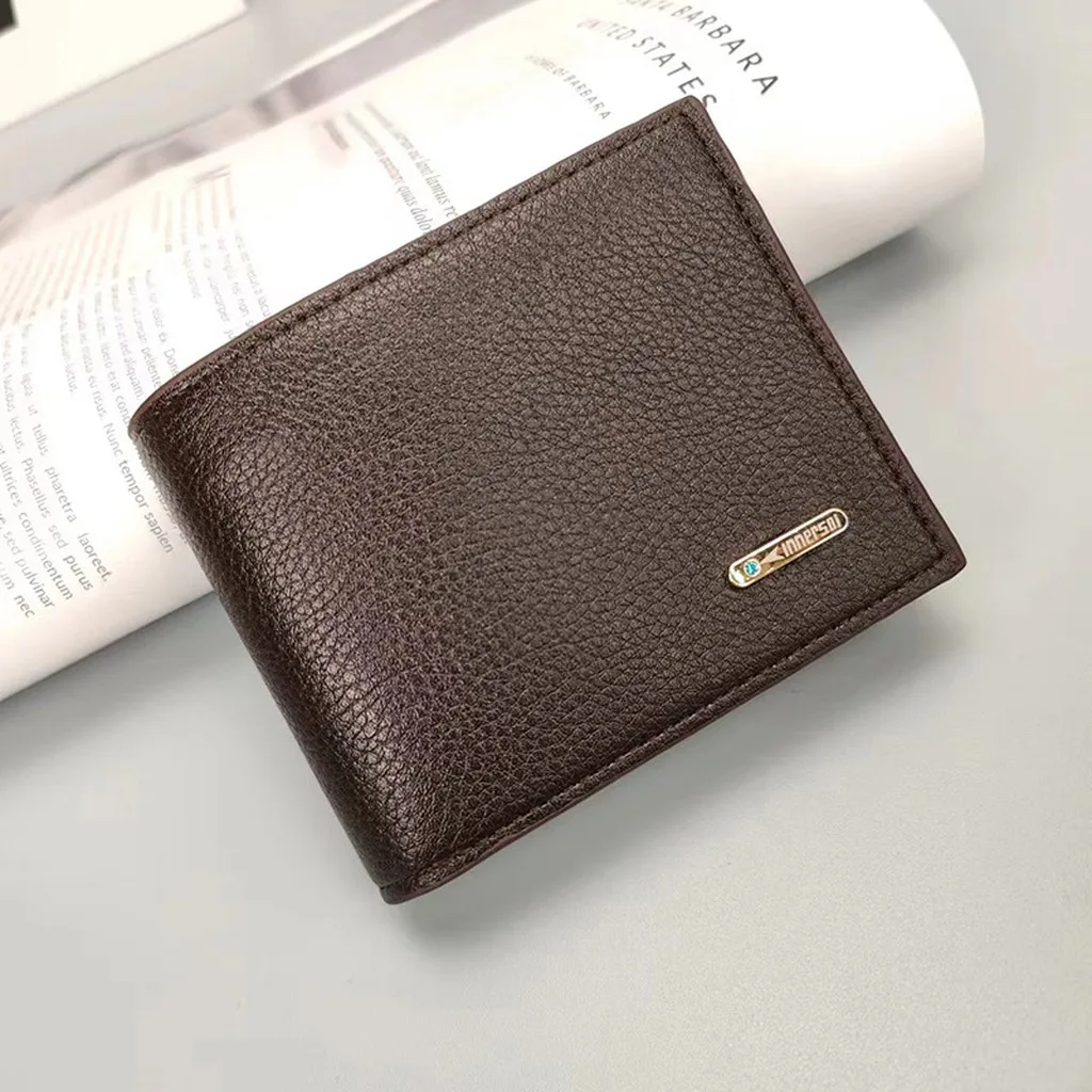 

Pu Leather Wallet Multifunctional Short Wallet Minimalist Wallet For Shopping Business Outings Gifts For Men Money Bag Pouch