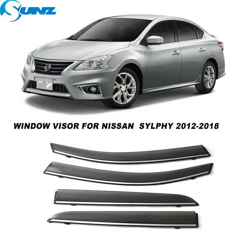 

Window Visor For Nissan Sylphy MK3-B17 2012 2013 2014 2015 2016 2017 2018 Weathershield Sun Rain Guards Window Wind Deflectors