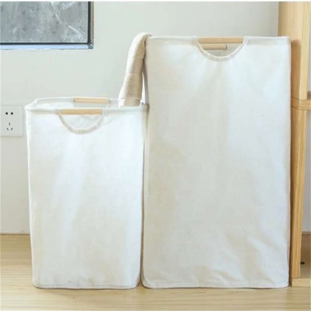 Cesta de lavandería impermeable, ropa sucia de lino y algodón, cesta de almacenamiento de tela sucia, organizador plegable de artículos diversos de gran tamaño ﻿