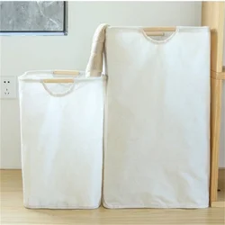Waterproof Laundry Basket Cotton Linen Dirty Clothes Dirty Fabric Storage Basket Foldable Large Size Sundries Organizer 