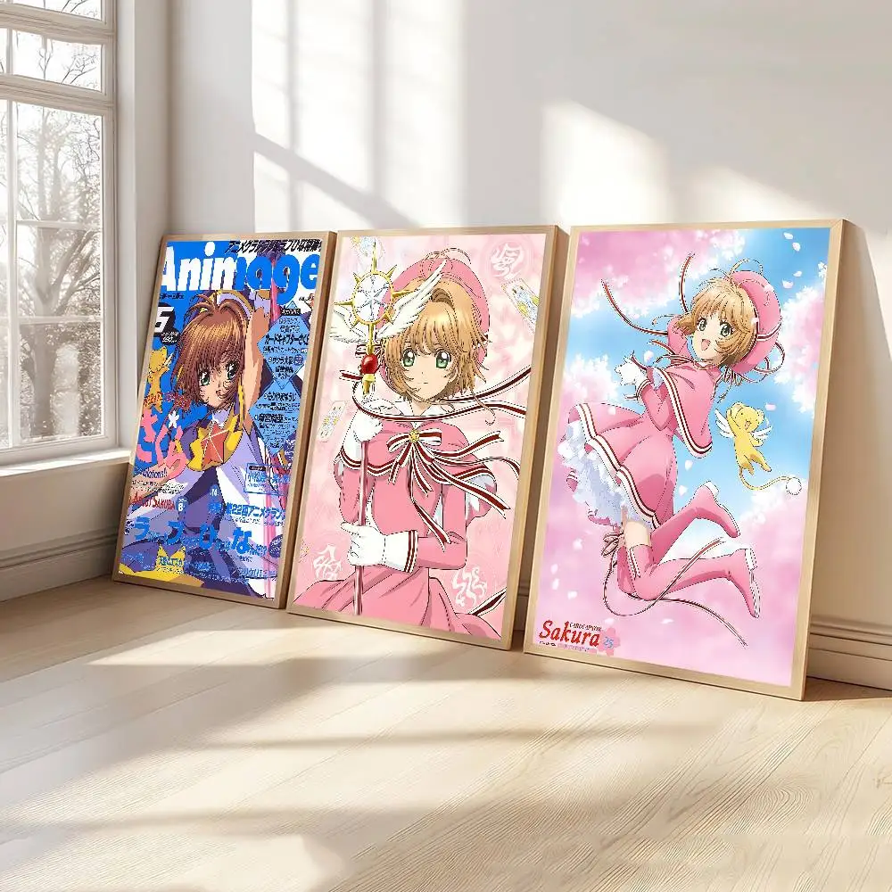C-CardcaptorS S-Sakura Classic Vintage Posters Whitepaper Prints Posters Artwork Kawaii Room Decor
