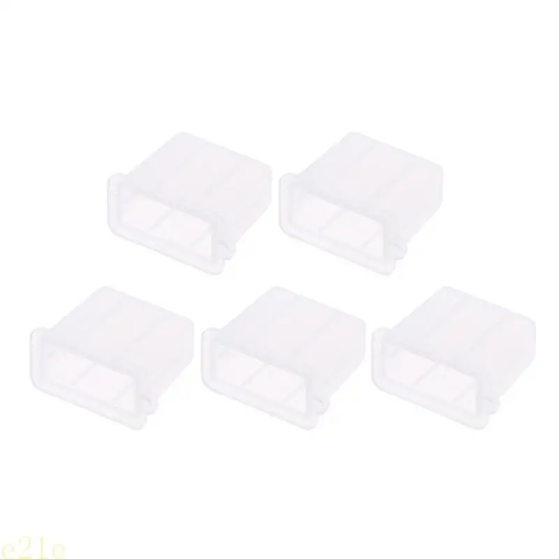 منفذ شحن E21E USB نوع منفذ شحن سد الغبار 5 PCS مجموعة من البلاستيك مجموعة من 5