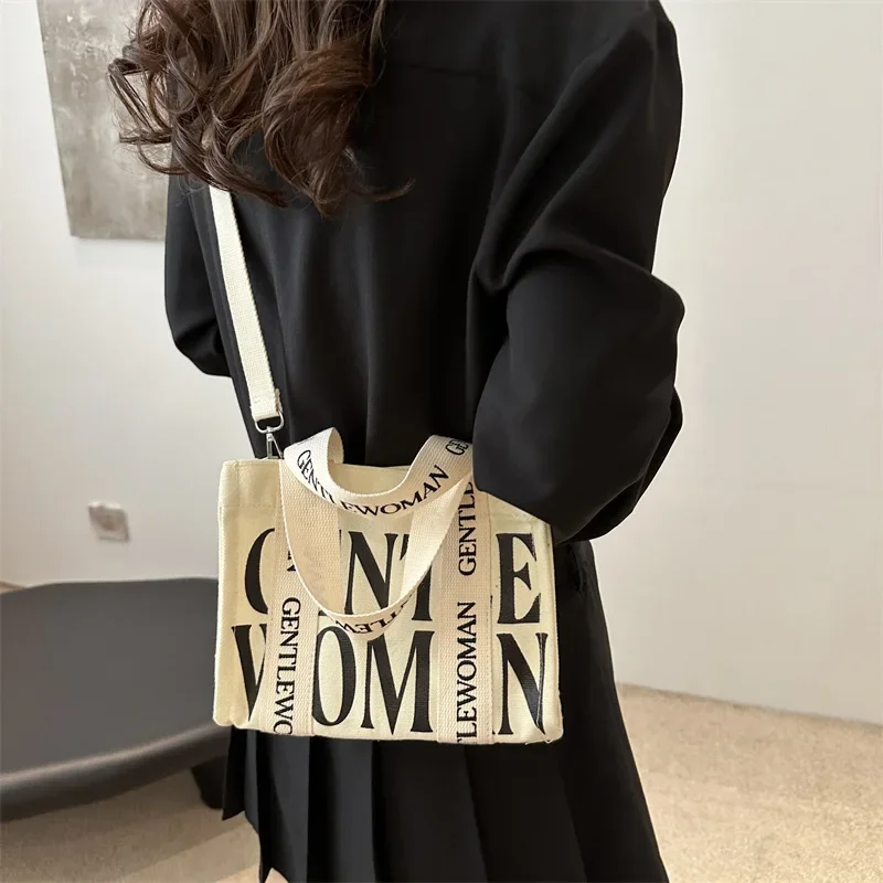 

2025 Retro - Trend Canvas Women's Bag - Fashion Letter Print Light Luxury Shoulder Messenger Bag