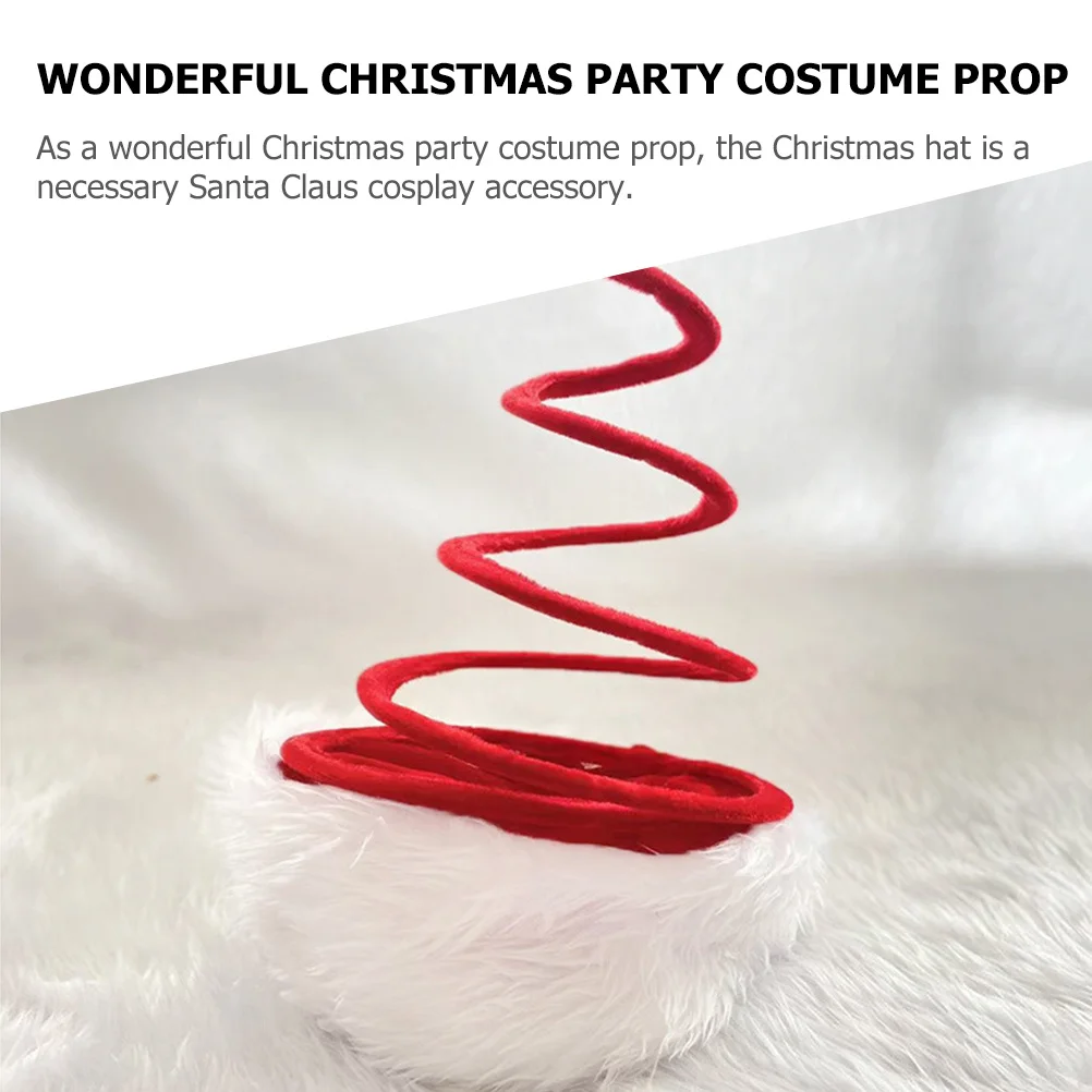 

2Pcs Christmas Hats Funny Spring Santa Hat Party Favor Christmas Decoration Xmas Costume Accessory Spring Hat Santa Hats