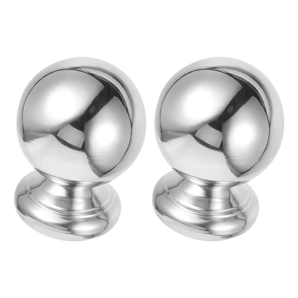 

2 Pcs Floating Ball Guardrail Stair Handrail Finial Railing Balls Fence for Deck 201 Stainless Steel