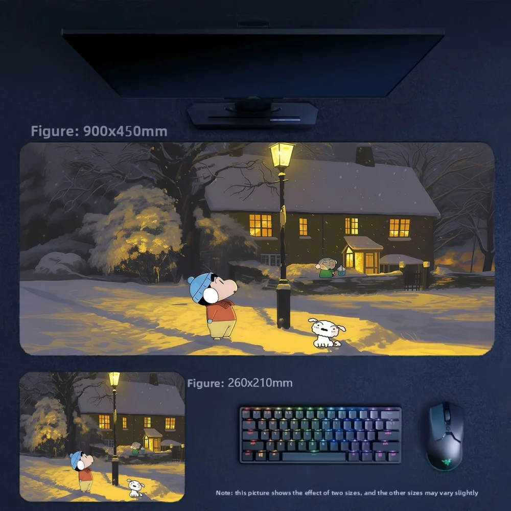 New High Definition Animation Crayon Shin-chan and His Friends Leather Mouse Pad Girls' Large-sized Leather Waterproof Table Mat