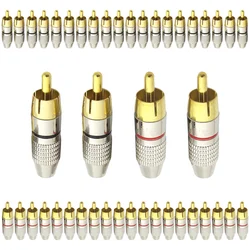 5/20/100PCS RCA Non Solder Male Connector plug high quantity Adapter for Audio Cable Plug CCTV Video camera Solder-Free