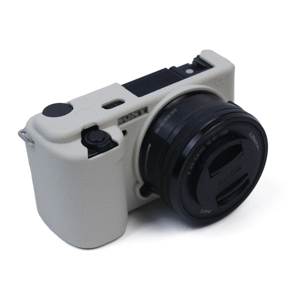 Dla Sony ZV-E10 miękkie etui silikonowe pancerz skóra antypoślizgowy wzór tekstura Body Cover Protector czarny/biały/niebieski/zielony