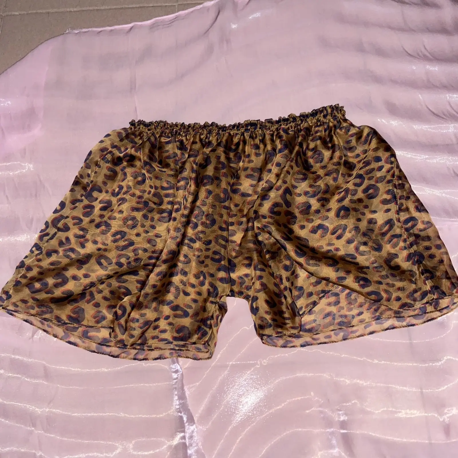 

Unisex Summer See Through Mesh Shorts Women Men Underwears Apro Pants Plus Size Casual Sleeping Bottoms