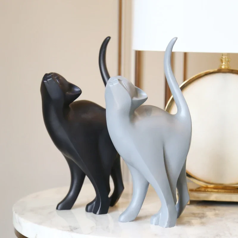 [MGT] Nordic cartoon cat decoration TV cabinet decoration couple decoration creative resin gift crafts jewelry
