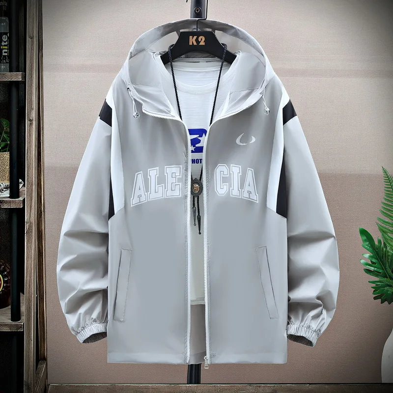 Men's Hooded Sun Protection Clothing New Summer Fashion Color Block UV Protection Skin Coat Jacket Daily Commute Outdoor Sports