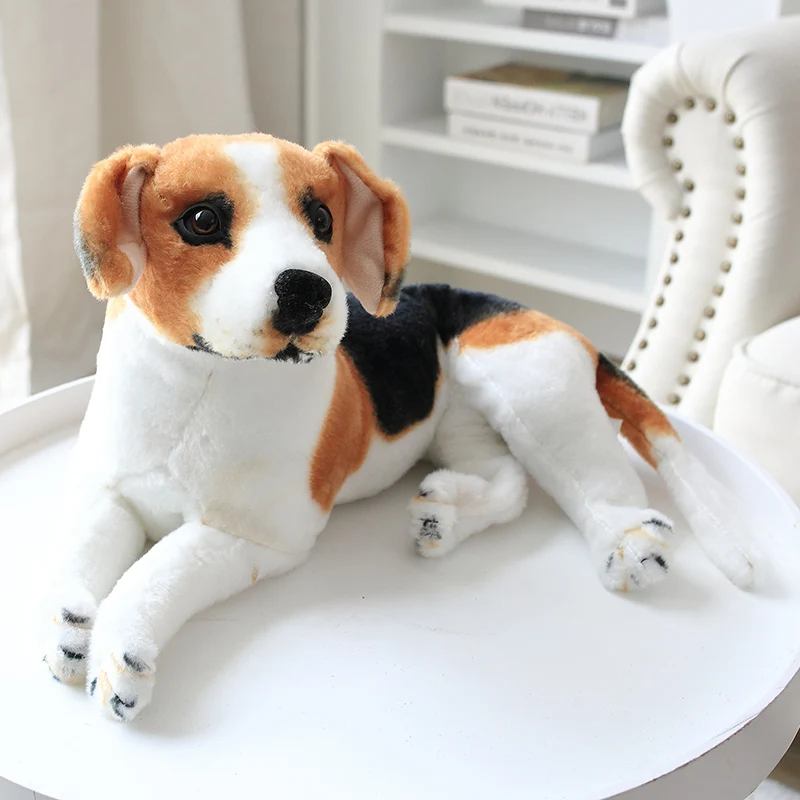 30-90cm New Simulation Giant Dog Toy Realistic Stuffed Animals Miguel Harrier Beagles Dog Plush Toys Birthday Gift For Children