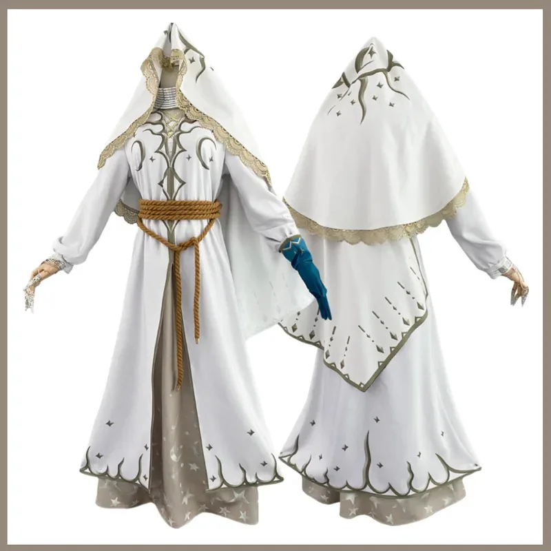 Juego Identity V Seer disfraz de Cosplay Eli Clark piel moda estilo étnico exótico capa blanca uniforme hombre mujer traje de Halloween; 2'
