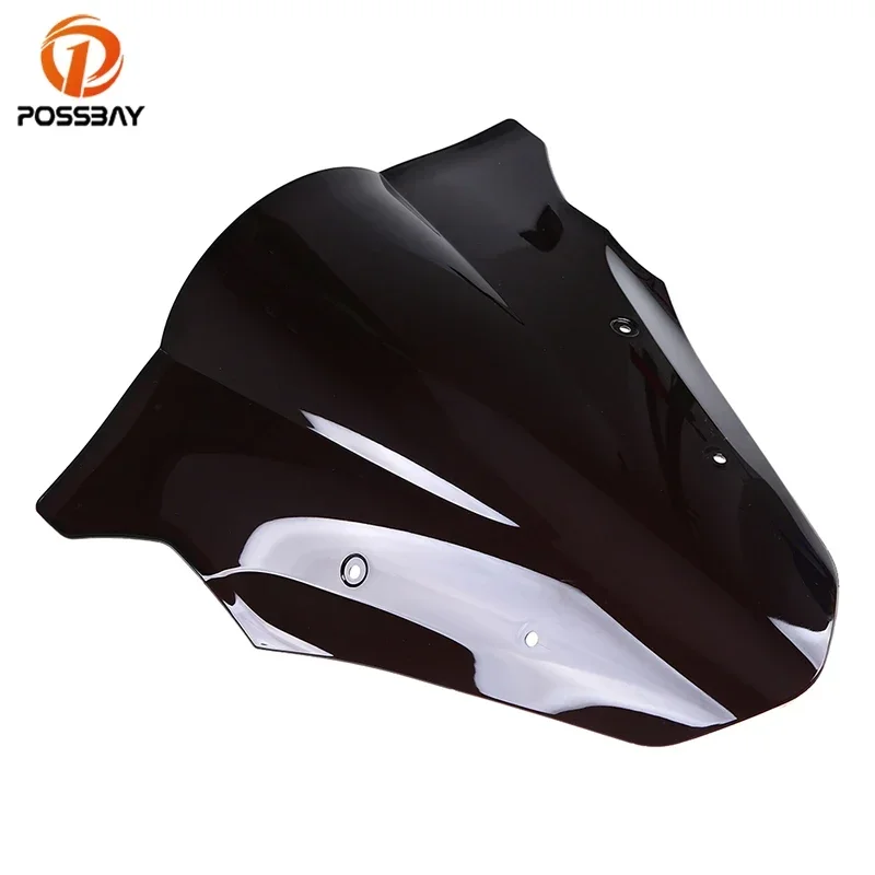 POSSBAY Motorcycle Windshield Windscreen 1 PCS Moto Motorbike Wind Shield For Kawasaki ER6F Ninja 650 2012 2013 2014 2015 2016